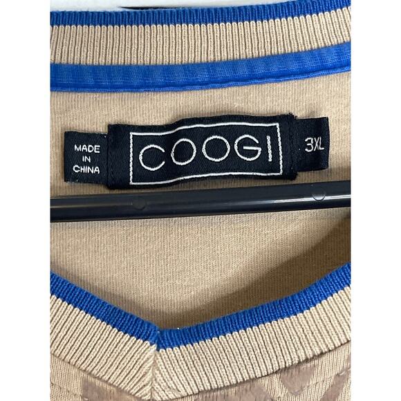 Coogi Flock Tan Embroidered Men's Size 3XL Short Sleeve T-Shirt - Picture 3 of 6